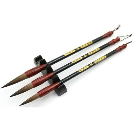 3Pcs/Set Exquisite Weasel Hairs Chinese Calligraphy Brushes Pen Artist Painting Writing Drawing Brush Fit For School supplies