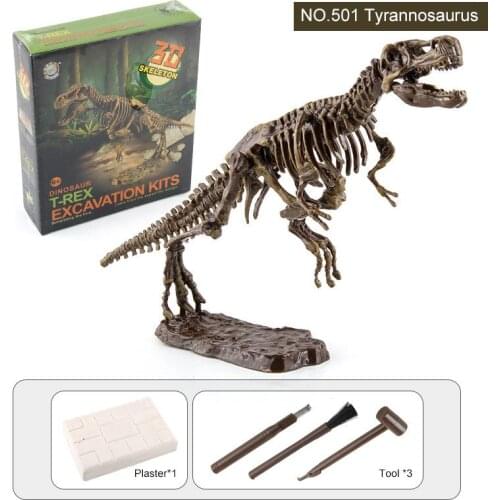 Educational Dinosaur Fossil Excavation Toys Archaeological Dig Toy DIY Assembly Model Toys For Kids Creative Gifts Toy Dinosaur