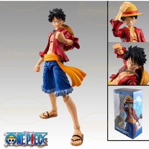 Pirate straw hat Luffy can move Luffy can change heads and hands boxed hand-made ornaments sculpture childrens toys
