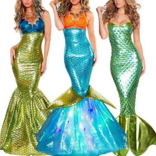 Mermaid Dress Sexy Skirt Cosplay Halloween Costumes New Performance Photography Adult For Women