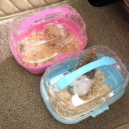 Hamster Cage Transparent Travel Cage Pet Out Cage Accessory Supplies Portable Hamster Cage Go Out To Carry Guinea Pig Cage