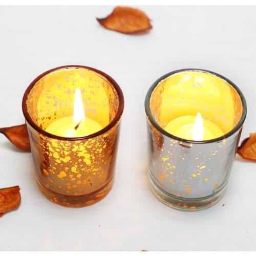 SHUBEER Decorative Silver Candlesticks