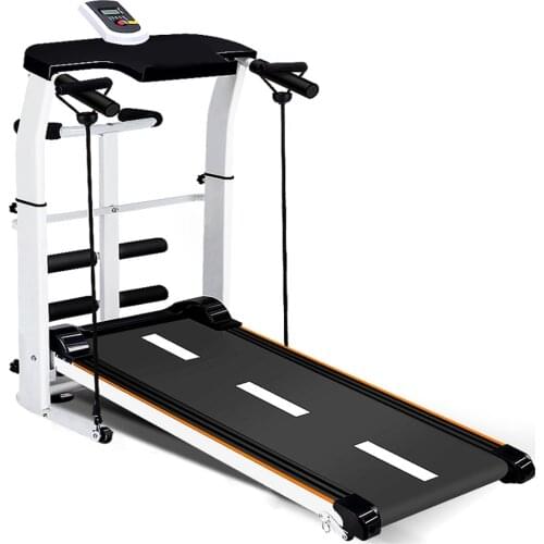 Treadmill Foldable Shock Absorbing Ultra-quiet Treadmill Exercise Equipment Home Fitness Running Machine Supine Board Black