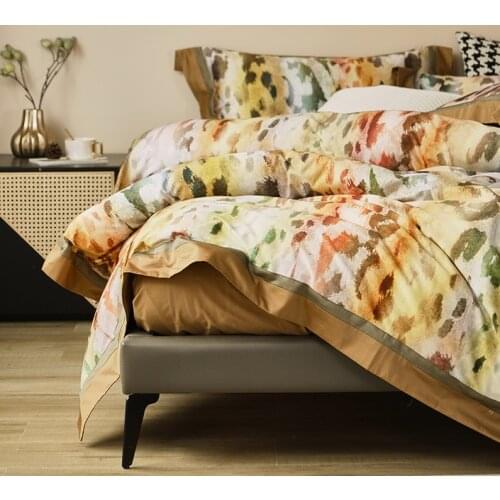 High-end Bedding Set Australian Cotton Duvet Cover Four-piece Set of Fashion Color Leopard Print Cotton Printed Nordic Bedding