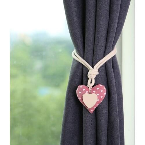 Lovely Heart Shape Curtain Clip Free Punch Magnetic Curtains Tieback Buckle Holder Curtain Straps Home Decorative Accessories