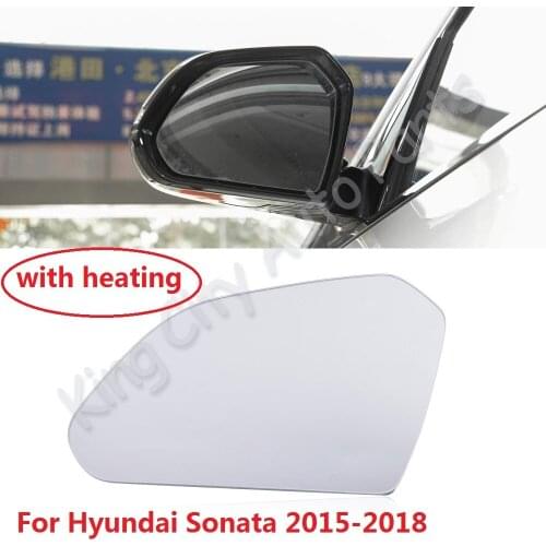 CAPQX For Hyundai Sonata 2015-2018 With Heating Rearview Mirror Glass Side Rear view Mirror Reversing Lens Clear White Glass