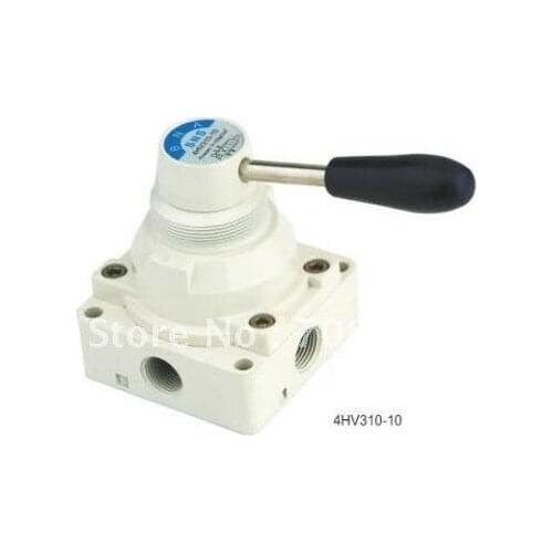 1pcs 4 way 3 position Manual Hand lever Pneumatic Valve 3/8" BSPT Center Closed