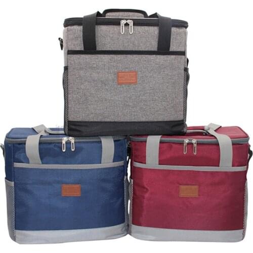 15/25/35L Outdoor Picnic Bag Waterproof Thermal Camping Cooler Bag Oxford Freezer Refrigerator Insulated Fresh Shoulder Bag