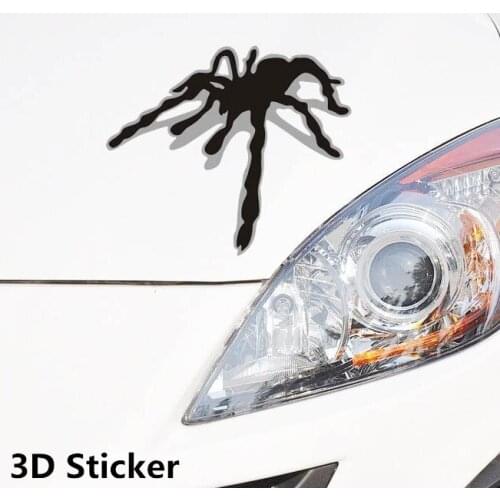 Car Stickers 2PCS 3D imulation Spider Craetive Funny Decals Waterproof Auto Tuning Styling Duad 14x12cm D10
