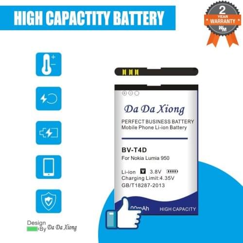 4550mAh BV-T4D BVT4D Li-ion Phone Battery for Nokia Microsoft Lumia 950 XL CityMan Lumia 940 XL RM-1118 BVT4D