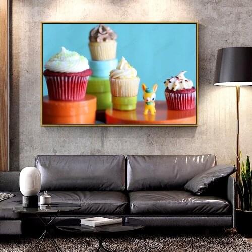 Artcozy Oil Canvas Painting yummy_cupcakes For Home Decoration Wall Art