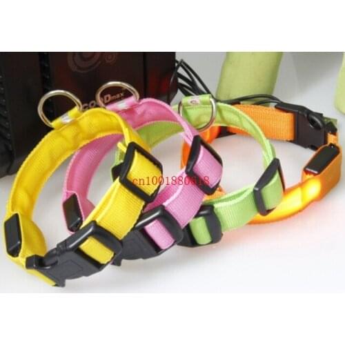 Free Shipping LED USB Pet Dog Collars LED Pet Collar Lovely Pet Outdoor Luminous With USB Charge LED Collar 50pcs/lot
