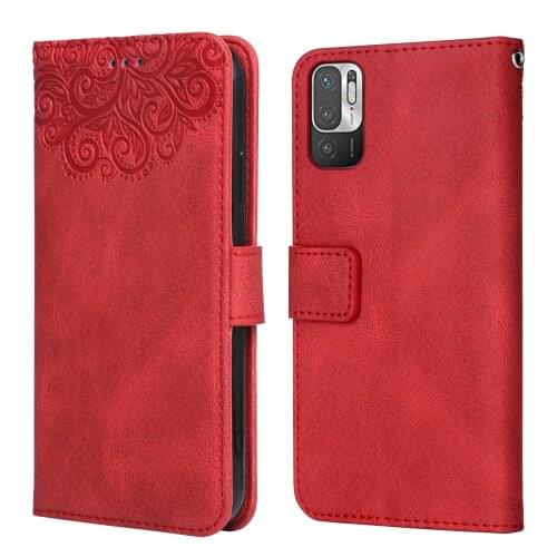 For Xiaomi Redmi Note 10 5G Flower Embossing Case Coque for Redmi Note 10 5G Wallet Flip Leather Case for Xiaomi Note10 5G Cover