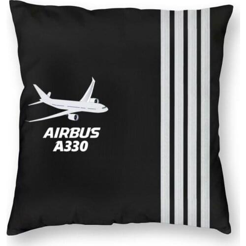 Airbus A330 Captain Stripes Throw Pillow Cover Decoration Square Pilot Airplane Cushion Cover 45x45 Pillowcover for Living Room