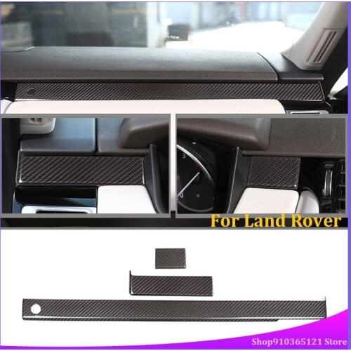 For Land Rover Discovery 5 LR5 2017 2018 2019 L462Real Carbon fiber Dashboard Decoration Panel Trim Auto Accessories