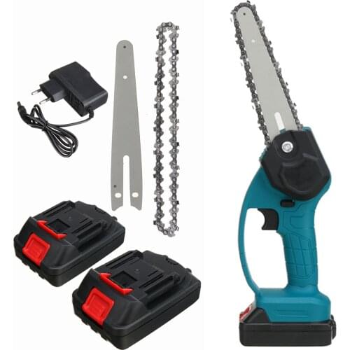 6 Inch 1200W Electric Chain Saw Pruning ChainSaw Cordless Garden Tree Logging Trimming Saw Woodworking Cutter Tool Kits