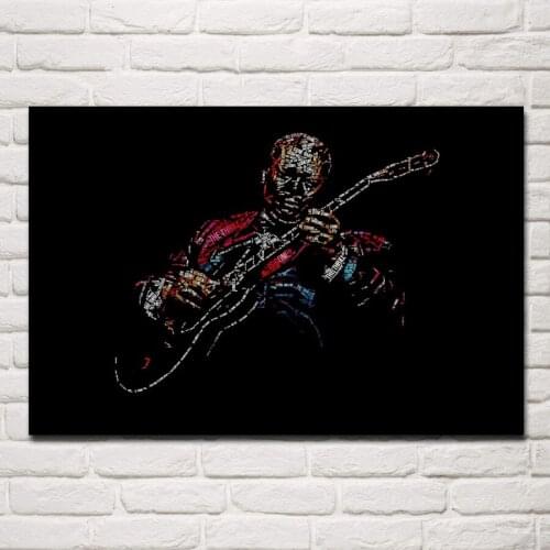 Guitarist Blues guitar Riley B. King BB singer musician living room home wall art decor wood frame fabric poster ZKJ41