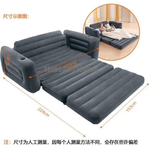 Intex Lazy Sofa Bed Double Inflatable Sofa Single Enlarged Back Inflatable Mattress Two In One Air Cushion Bed