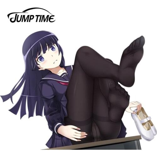 JumpTime 13cm x 9.7cm Car Styling Oreimo Anime Cute Girl Gokou Ruri (Kuroneko) Motorcycle Car Sticker Windows Bumper Decals