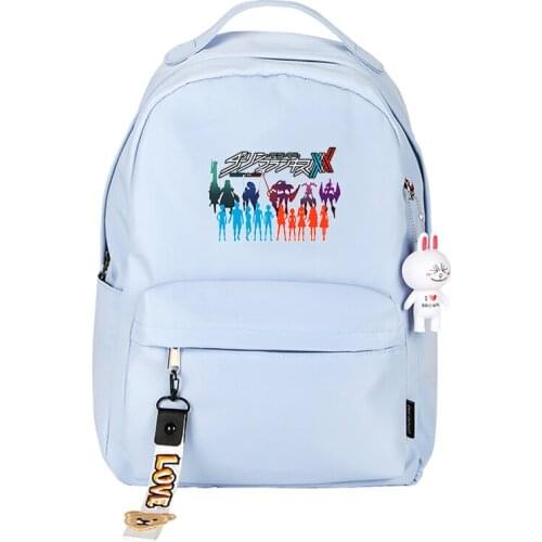 DARLING in the FRANXX Kawaii School Bags Nylon Bookbag ZERO TWO Pink Travel Backpack Cute Girls Anime Laptop Mochilas