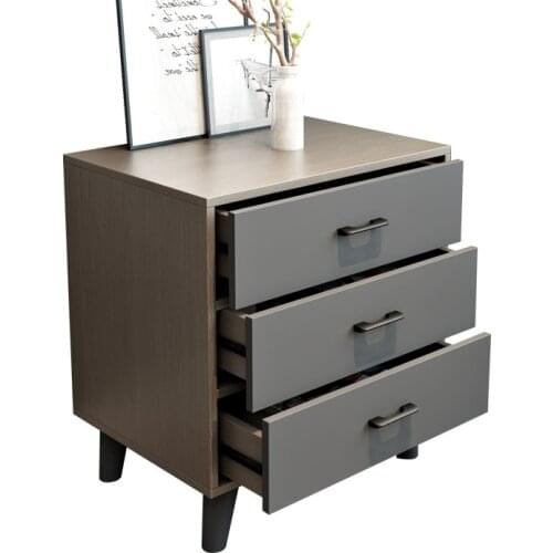 Fashion Simple Wooden Bedside Cabinet Bedroom Nightstands Storage Table White/grey Cabinet Furniture Chest of 3 Drawers