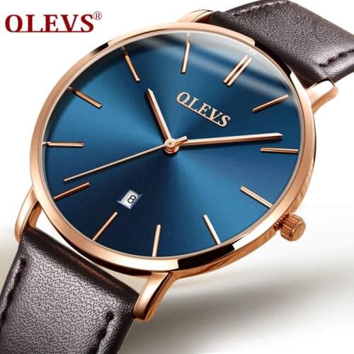 OLEVS Men Watch Ultra-Thin Leather Watches For Men Watches TOP Brand Luxury Quartz Wrist Watch Male Clock relogio masculino
