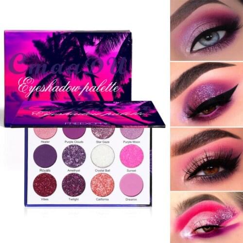 12Colors Eye Shadow Palette Makeup Matte Glitter High Pigment Eyeshadow Palette Long Lasting Waterproof Make Up Beauty Cosmetic