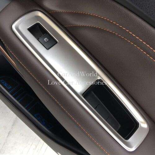 For Trumpchi GS3 2017-2020 Stainless Steel Gear Shift Window Lift Air Outlet Interior Door Bowl Cover Garnish Trim Car Accessory