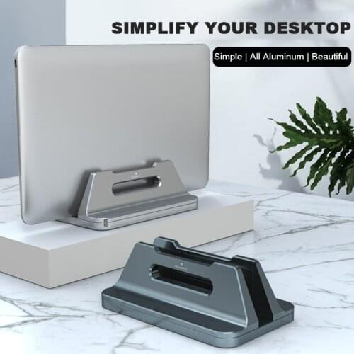 Adjustable Vertical Laptop Tablet Stand Bookshelf Suporte Notebook Aluminum Alloy Bracket Notebook PC Desk Holder Support