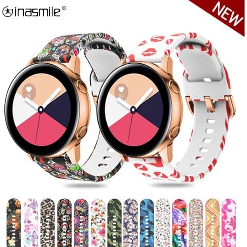 20mm 22mm Printing Silicone Bracelet Strap For Garmin Fenix 5 5S plus 6 6S pro vivoactive 4 3 music 935 945 245 venu Watch band
