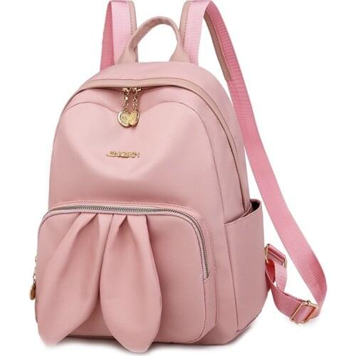 Cartoons Backpacks 2021 Summer New Rabbit Ear Backpack Youth Girl School Bags Oxford Waterproof Multifunctional Shoulder Bag