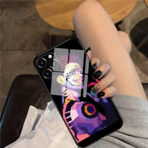 Sukuna Jujutsu Kaisen Phone Case Glass Phone Case For iphone 12 11 Pro Max XS XR X 8 7 Plus SE2 Case