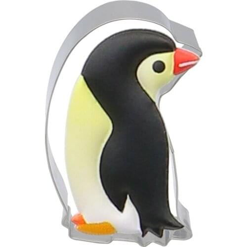 Standing Penguin Cookie Cutter Stainless Steel Biscuit Knife Baking Fruit Kitchen Mold Embossing Printing