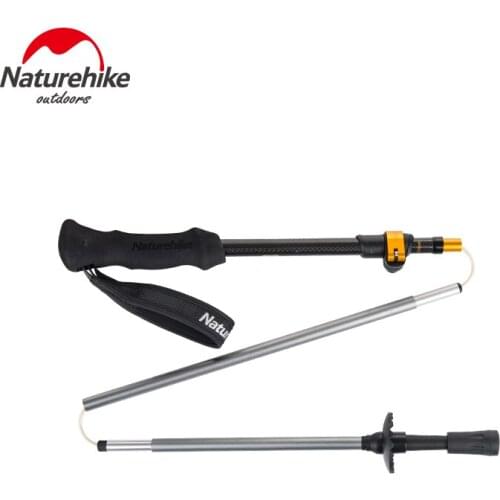 NatureHike 5-section Ultralight Walking Stick Carbon Fiber Cork Adjustable Trekking Pole Hiking Stick One Piece NH17D005-D