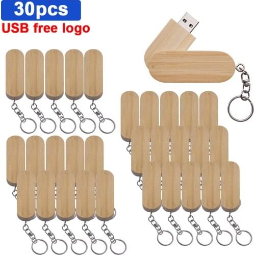 30pcs/lot free custom logo mini Wooden batten 2.0 usb flash drive pendrive 64GB 16GB 32GB 4GB U disk memory Stick wedding gifts