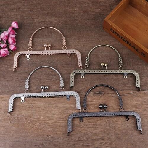 1PC New Hot Metal Frame Kiss Clasp Lock For Sewing Handbag Purse Coin Bag DIY Tool 20.5 cm