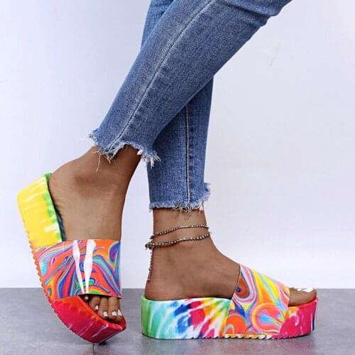 Summer Women Wedge Slippers Platform Flip Flops 2020 New Casual Shoes Outdoor Beach Sandals Ladies Slippers