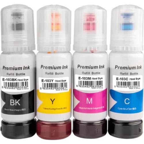 103 Premium Dye Refill Ink for Epson EcoTank L1110 L3110 L3111 L3150 L3151 L3156 L3160 L5190 Printer