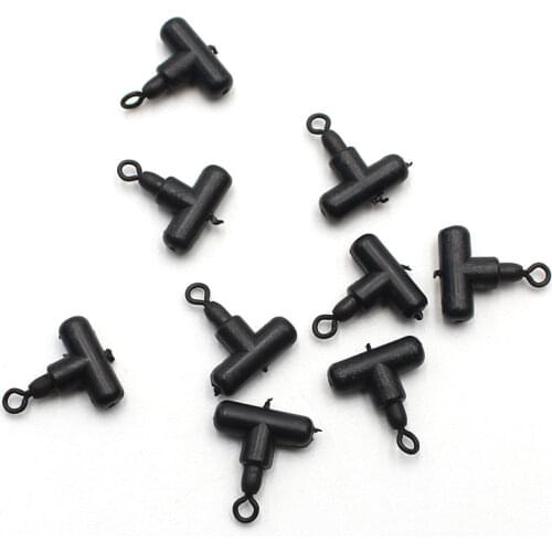 15 PCS Fishing Tackle Swivels Carp Rig Rings Clip Fishing Line Slider Beads Running Ledger Zip Black Slider Beads