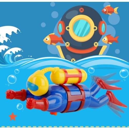 2018 New Swimmers Scuba Diver Toy Wind Up Clockwork Sea Baby Bath Toy Kids Toy