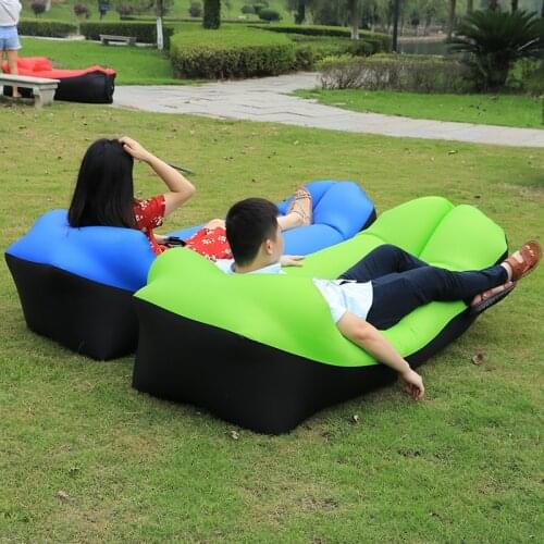 2020 New Hot Inflatable Air Sleeping Bag Lazy Sofa Beach Bed inflatable Couch Travel Sleeping Bag Inflatable Pillow Lounger