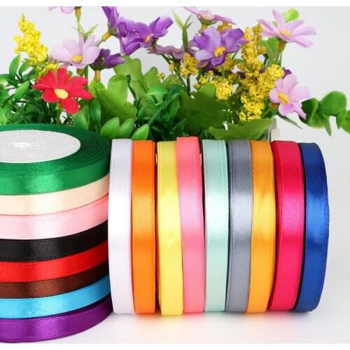 25Yards 10mm Silk Satin Ribbon Wedding Decorative Gift Box Wrapping Belt DIY Bow Crafts