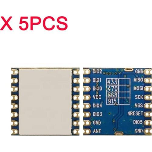 5Pcs FCC LoRa1276-C1 100mW SPI 868MHz /915MHZ 4KM SX1276 Lora Wireless Module Long Range LoRaTM,FSK,GFSK,OOK IOT for Smart Home