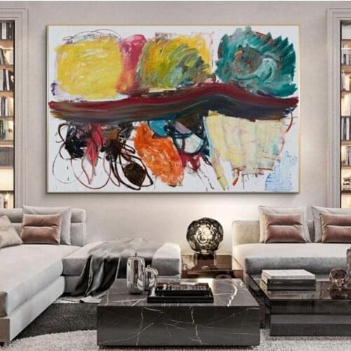 Aaron Garber-Maiko 100% Hand Painted Pop Art Graffiti Artworks s Abstractt Painting on Canvas for Sitting Room