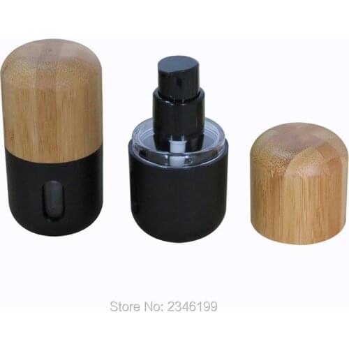 30ML Bamboo Bottle Cosmetic Foundation Bottle with Bamboo wood Lid, Skin Care Cream Bottle Essence Packing Bottle. 20Pcs/Lot