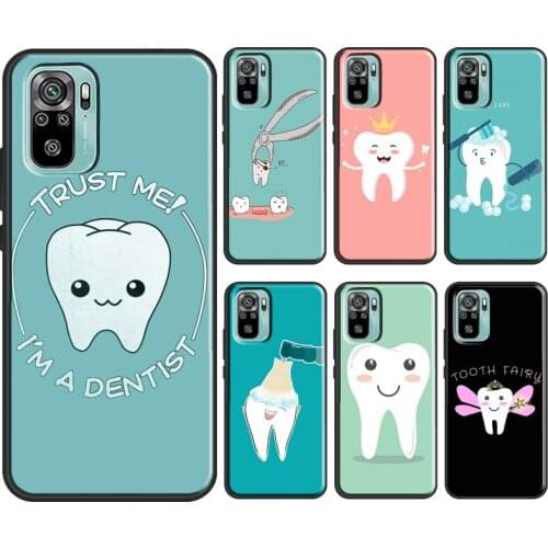 Dentist Teeth Tooth For Xiaomi Redmi Note 10 7 8 9 Pro Note 9S 8T Case For Redmi 9A 8A 7A 9 9C 9T K40 Cover
