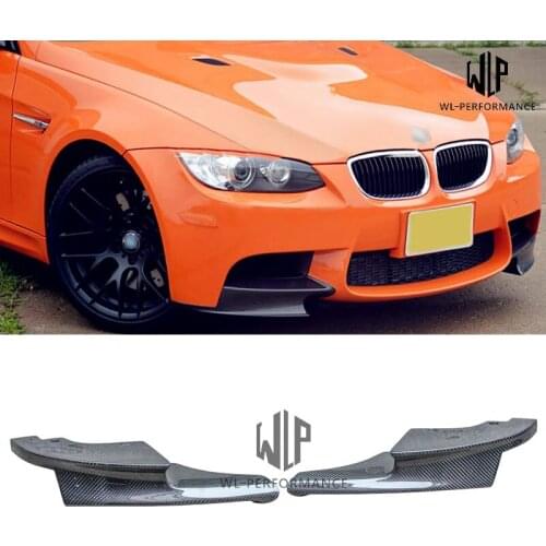 E90 E92 M3 High Quality Carbon Fiber Front Bumper Side Splitters For BMW 3 Series E90 E92 M3 Car Body Kit 09-12 Free Shiping