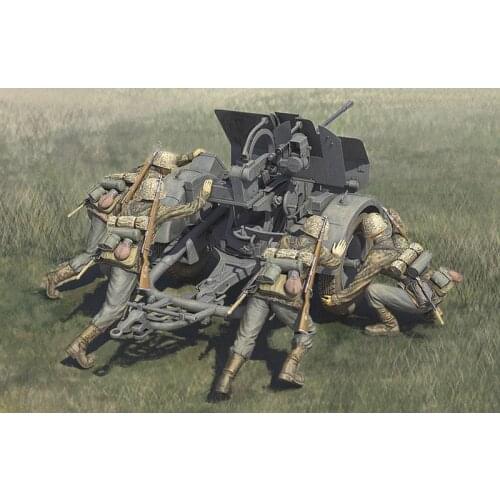 HobbyBoss 84418 1/35 German 20mm Flak 38 Crews (Not include Flak 38)- Scale Model Kit