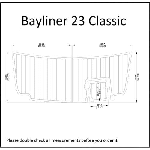 Bayliner 23 Classic Swim Platform Pad Boat EVA Teak Decking 1/4" 6mm