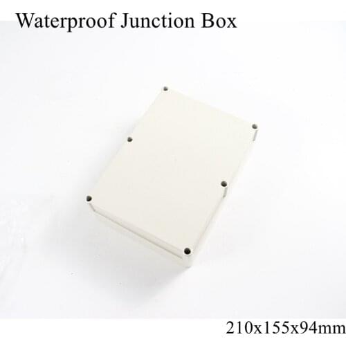 210x155x94mm Waterproof Plastic Enclosure Box Outdoor Cable Connection Junction Electrical Project Case ABS IP65 210*155*94mm